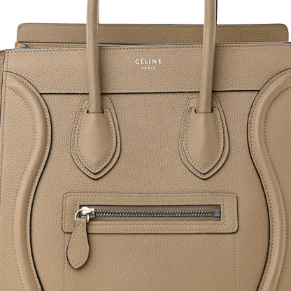 Celine Drummed Calfskin Micro Luggage Dune 9 of 14
