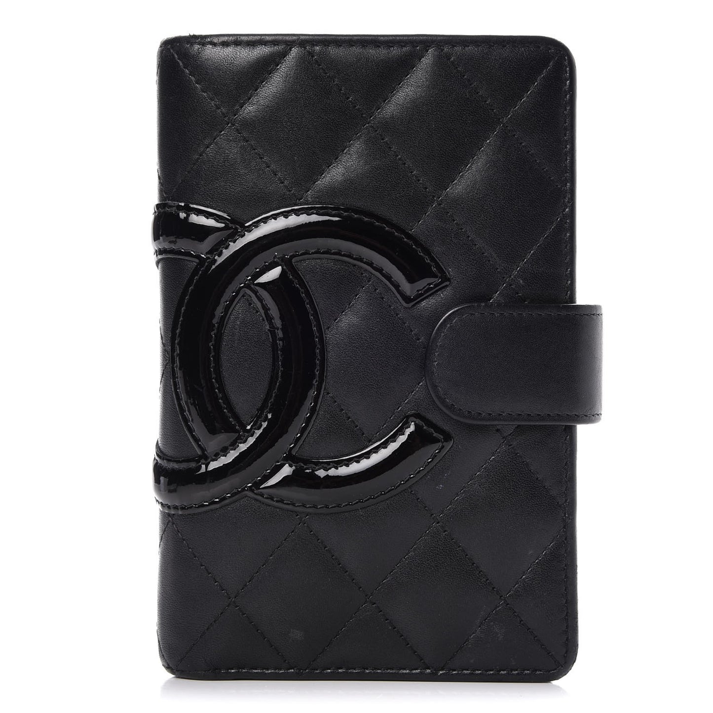 Calfskin Cambon Zipped Pocket Wallet Black
