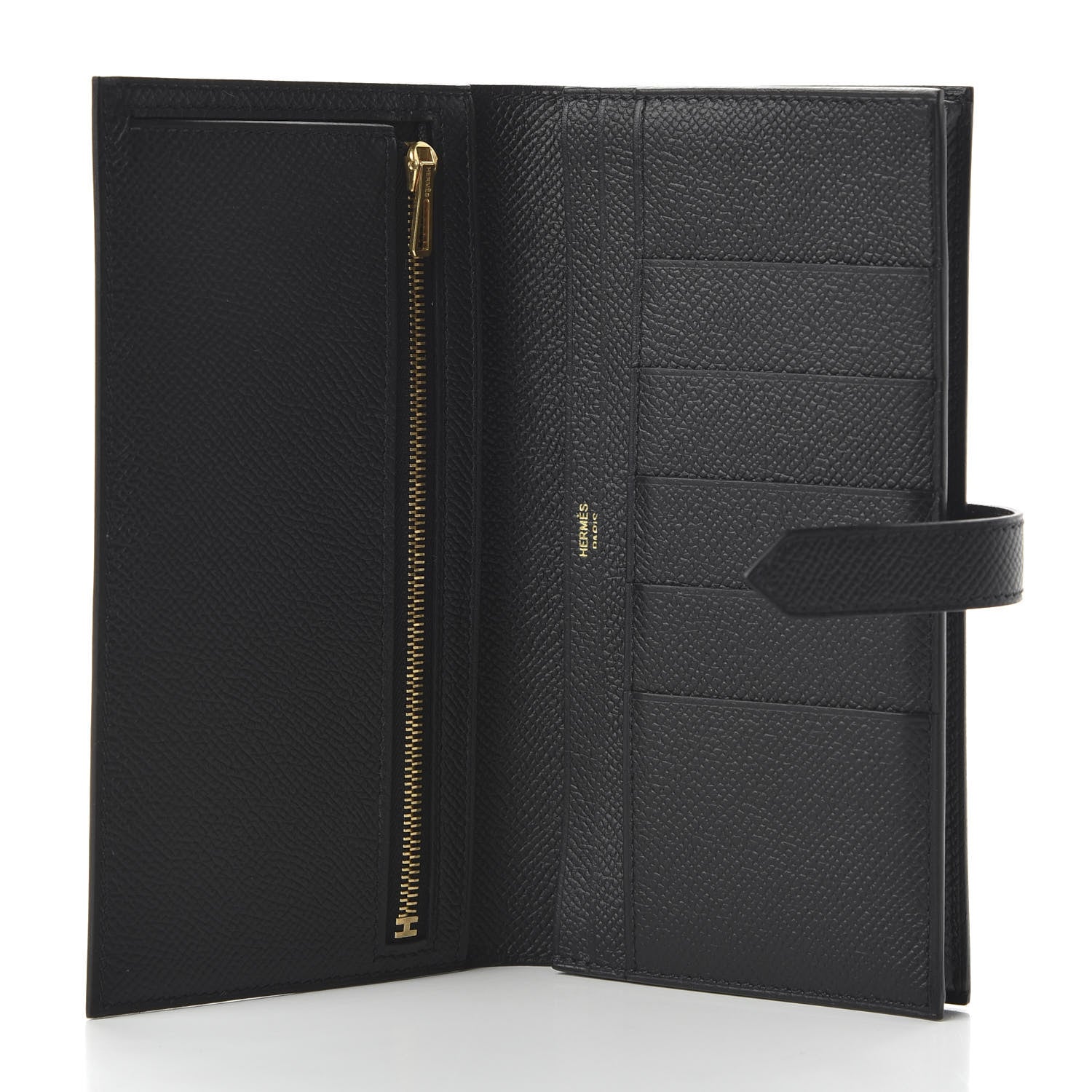 Hermes Epsom Bearn Gusset Wallet Black 5 of 10