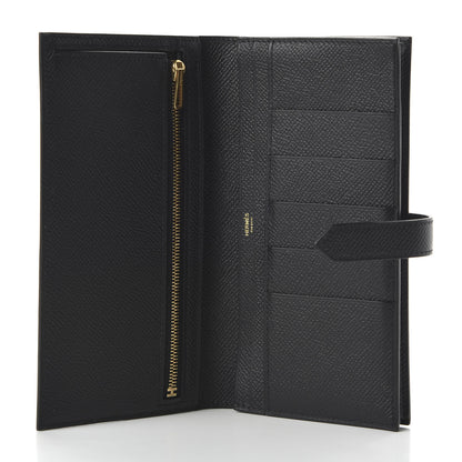 Hermes Epsom Bearn Gusset Wallet Black 5 of 10