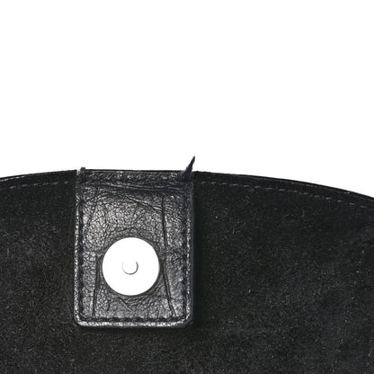 Saint Laurent Calfskin Crocodile Embossed Large Shopper Tote Black 12 of 15