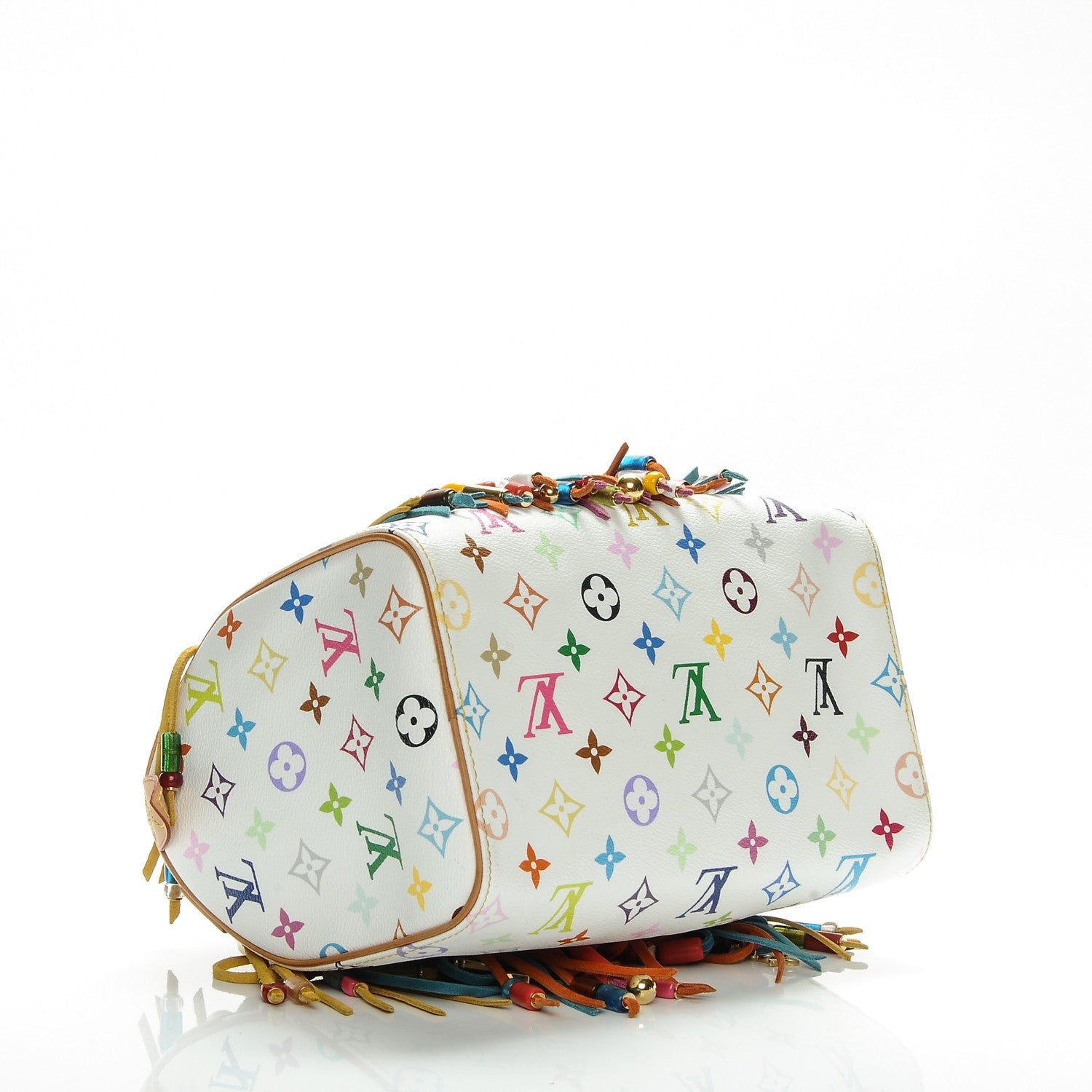 Louis Vuitton Monogram Multicolor Fringe Speedy 25 White 4 of 6