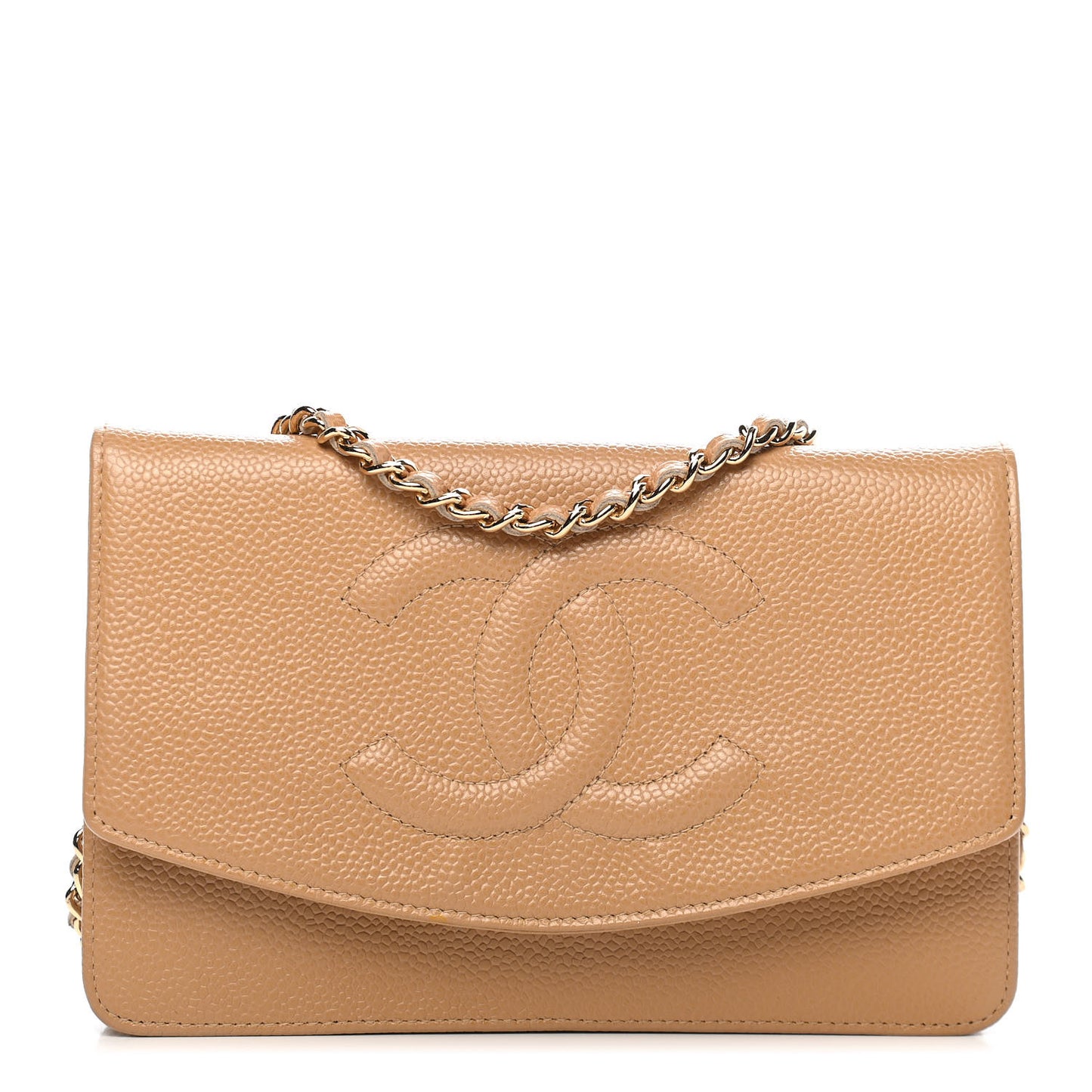 Caviar Timeless CC Wallet On Chain WOC Beige