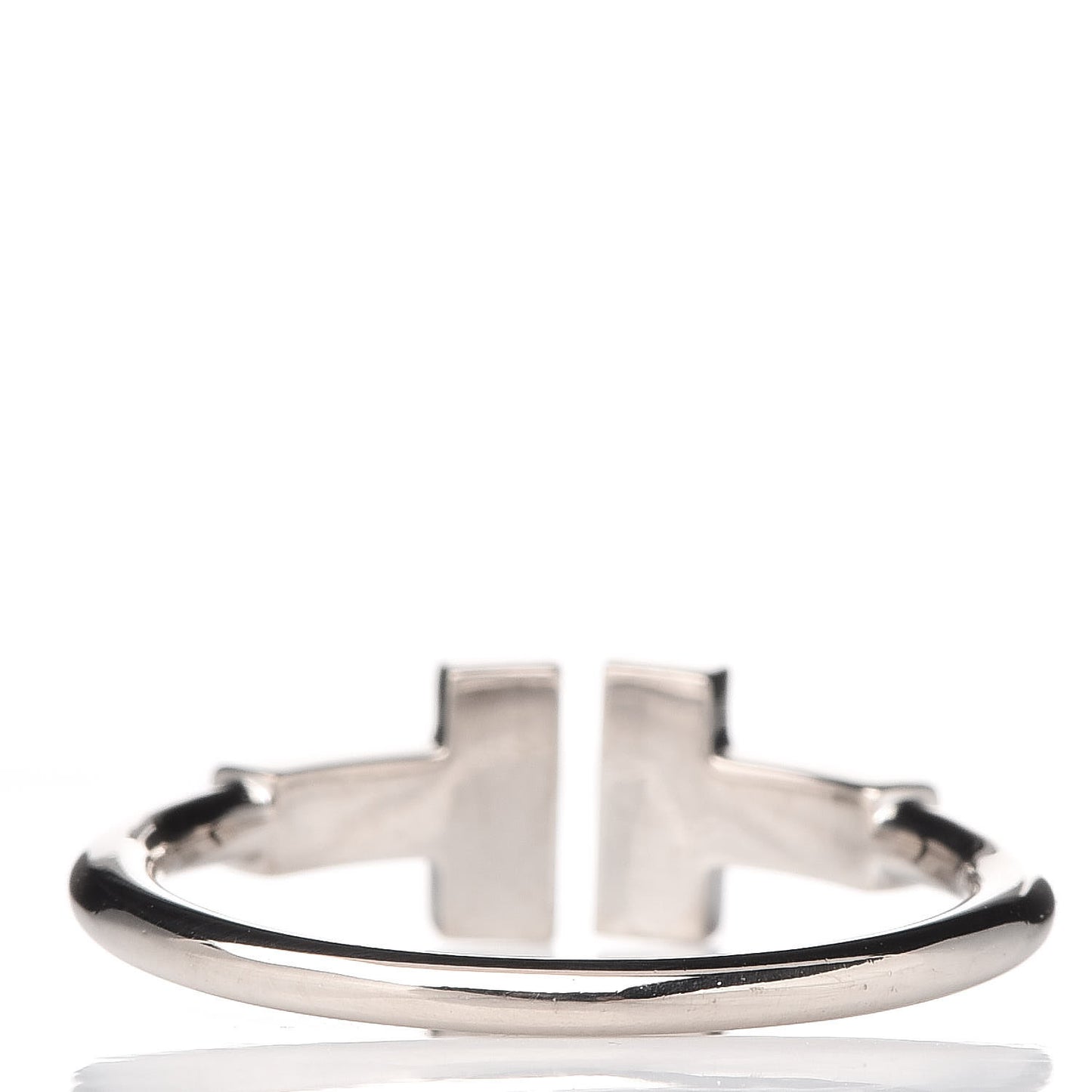 18K White Gold Diamond T Wire Ring 50 5.25