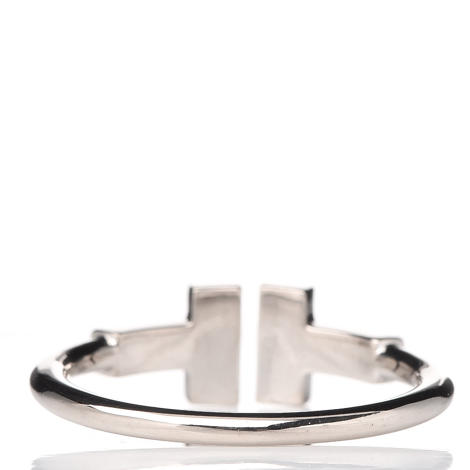 Tiffany 18K White Gold Diamond T Wire Ring 50 5.25 4 of 6