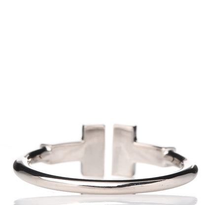 Tiffany 18K White Gold Diamond T Wire Ring 50 5.25 4 of 6