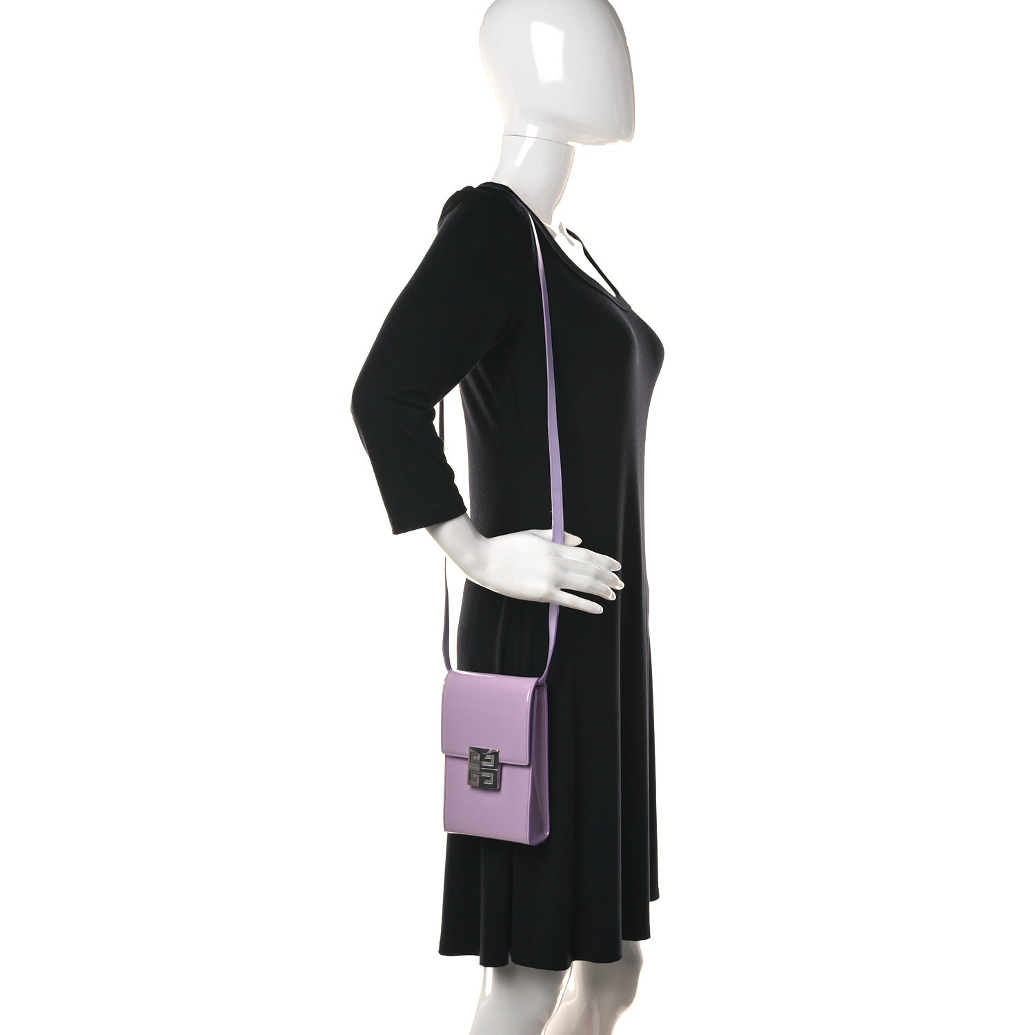 Givenchy Patent Calfskin Mini Vertical 4G Bag Lilac 2 of 11