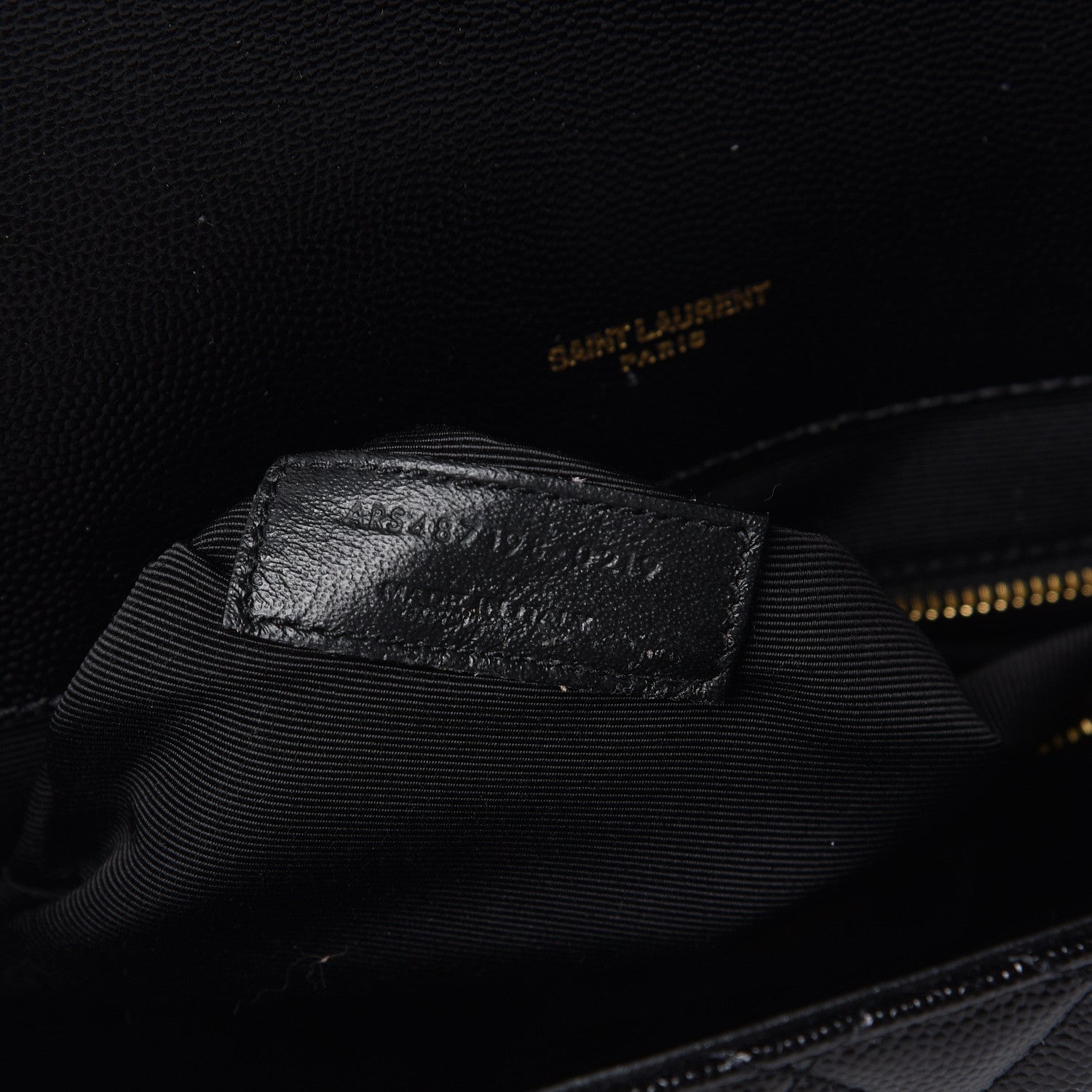 Saint Laurent Grain De Poudre Textured Mixed Matelasse Large Triquilt Monogram Satchel Black 7 of 10