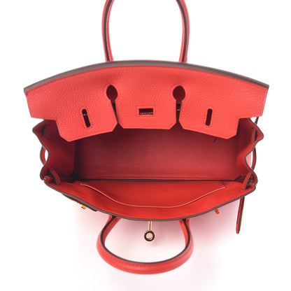 Hermes Togo Birkin 25 Rouge De Coeur 13 of 35