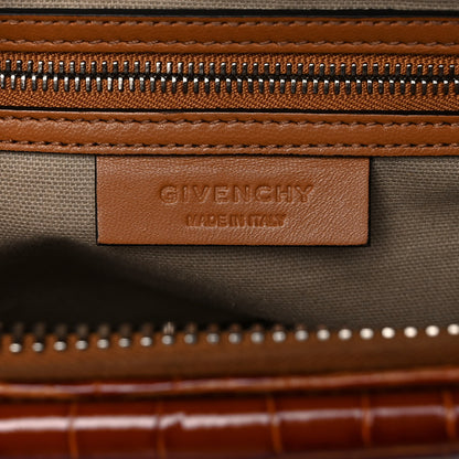 Givenchy Calfskin Crocodile Embossed Small Antigona Cognac 6 of 12