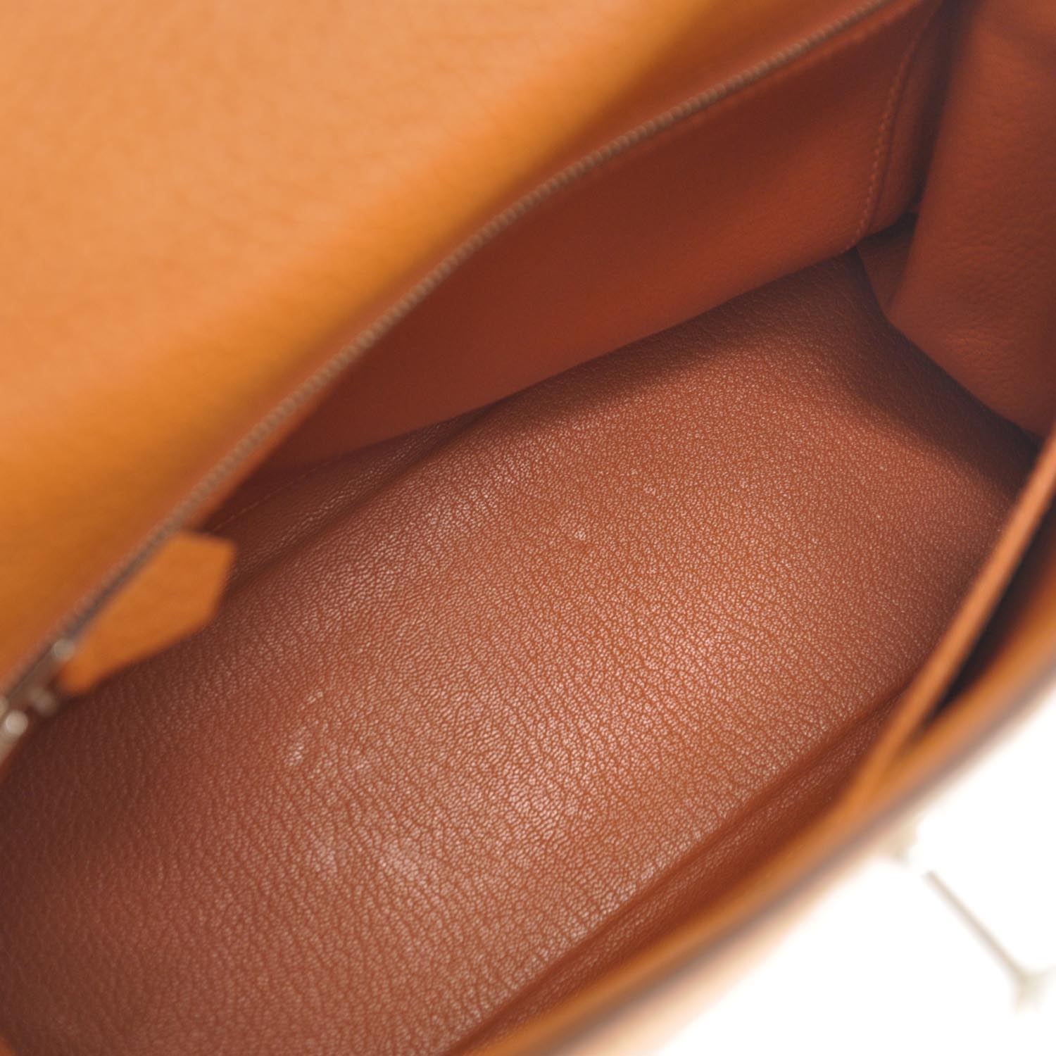Hermes Clemence Kelly 28 Potiron Orange 9 of 9