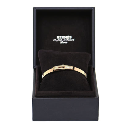 Hermes 18K Rose Gold Diamond PM Kelly Pave Bracelet ST 5 of 5