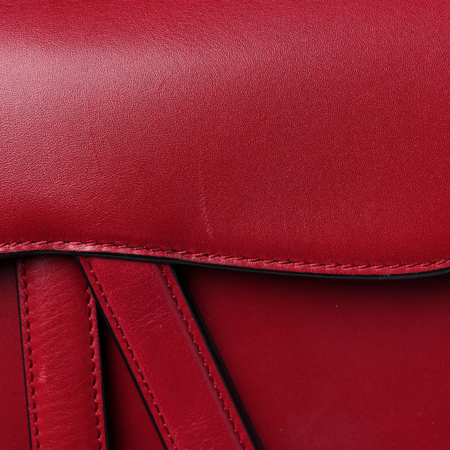 Christian Dior Calfskin Saddle Bag Scarlet 13 of 13