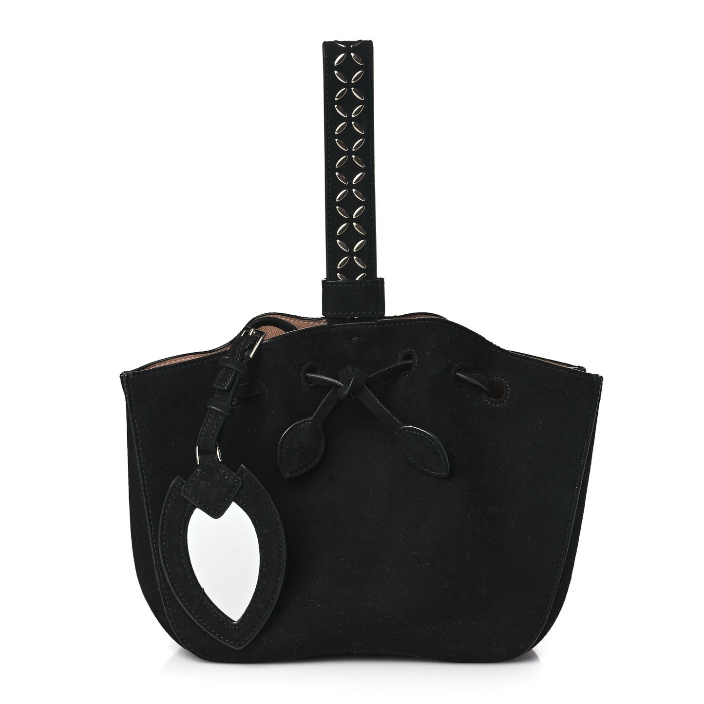 Suede Petal Embellished Rose-Marie 19 Bag Black