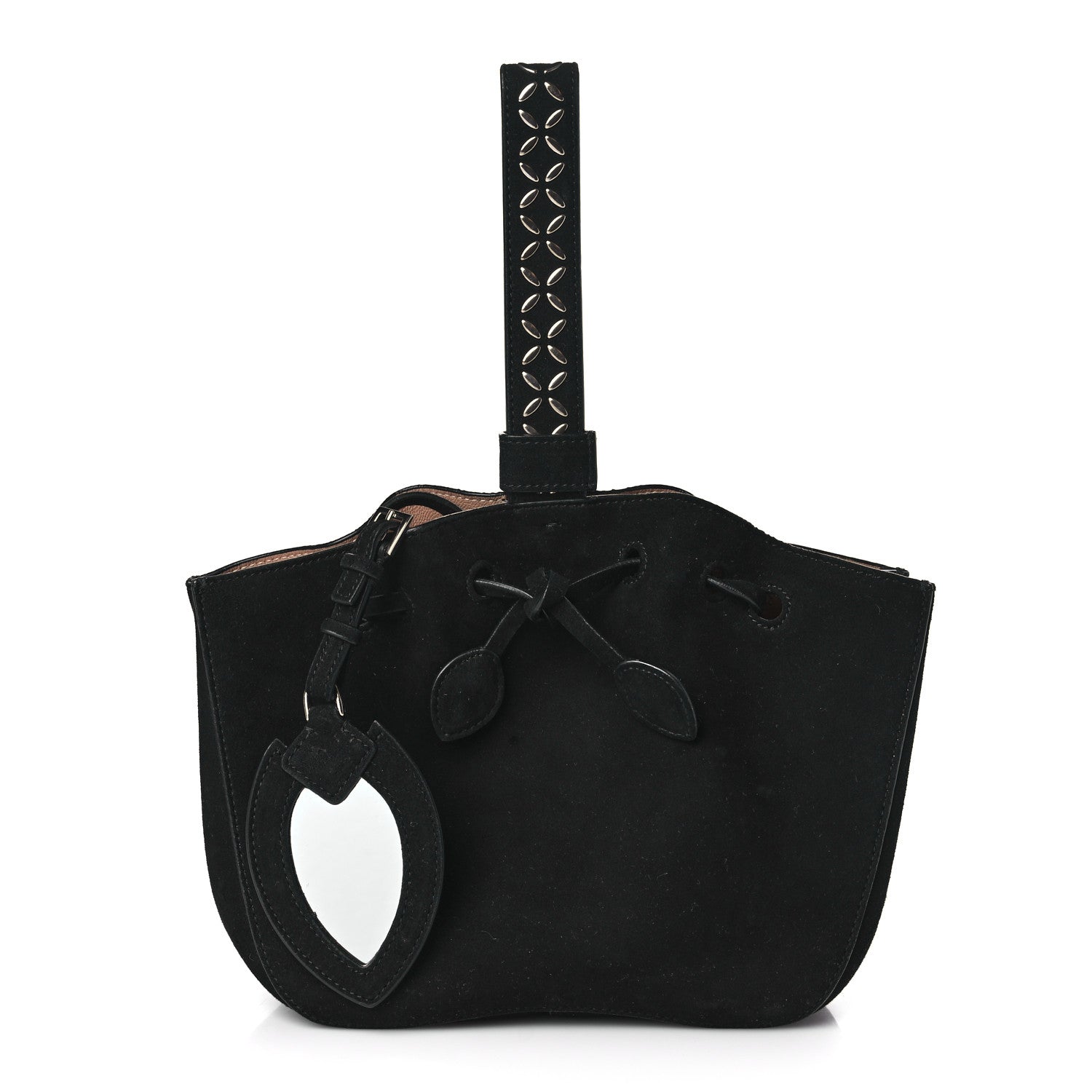 Alaia Suede Petal Embellished Rose-Marie 19 Bag Black 1 of 8