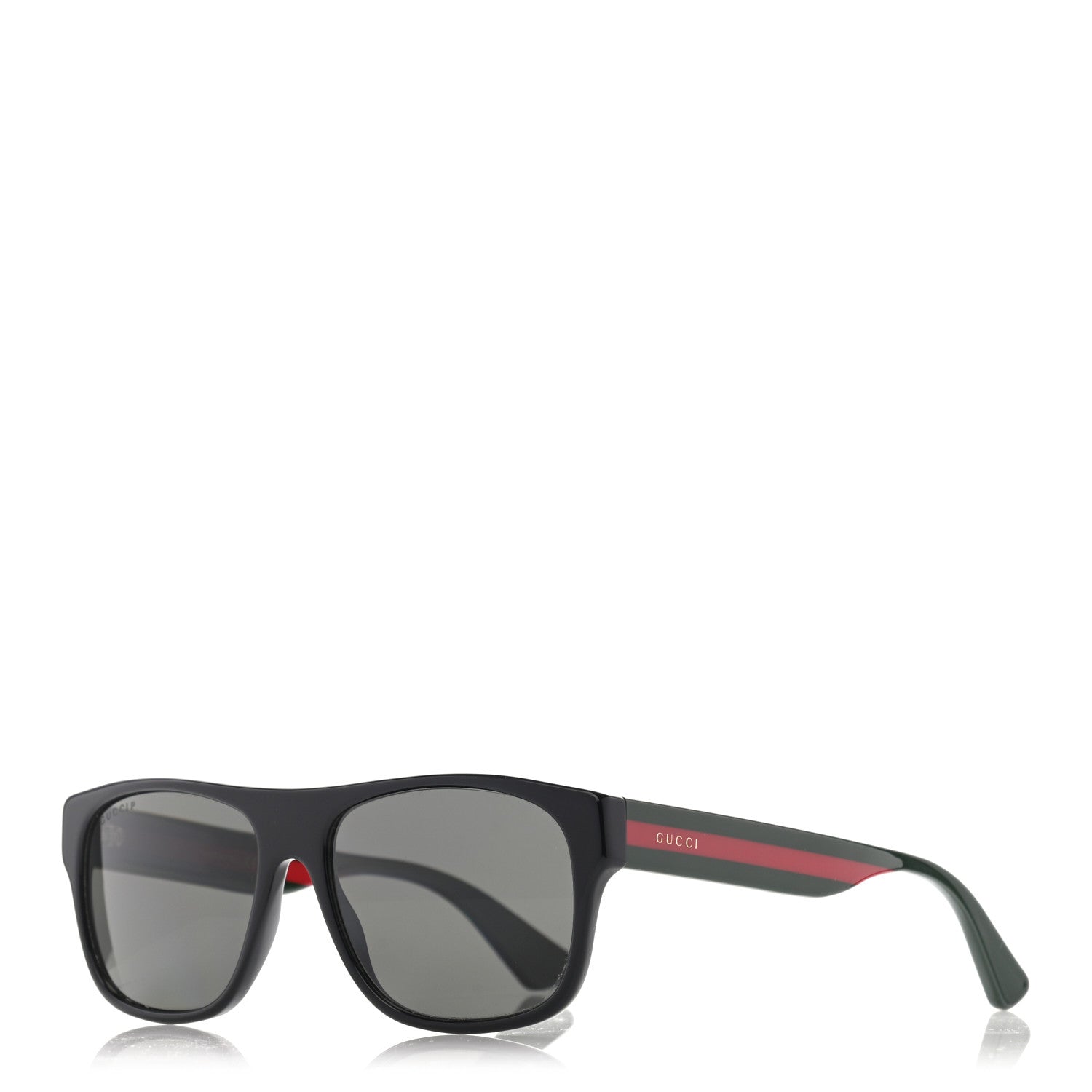 Gucci Acetate Square Frame Web Sunglasses GG0341S Black 1 of 10