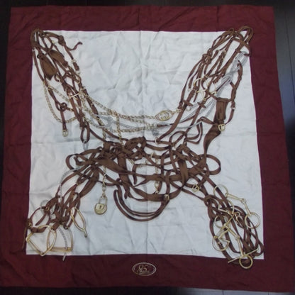 Gucci Silk Briglie Square Scarf Burgundy 1 of 7