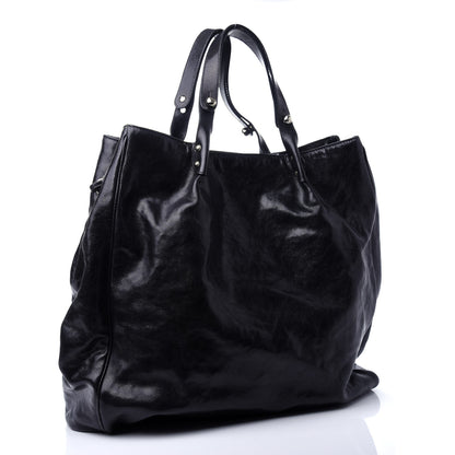 Chanel Glazed Caviar Large Pocket In The City Tote Black 3 of 10