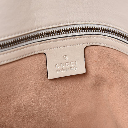 Gucci Calfskin Matelasse Studded Medium GG Marmont Shoulder Bag White 6 of 17