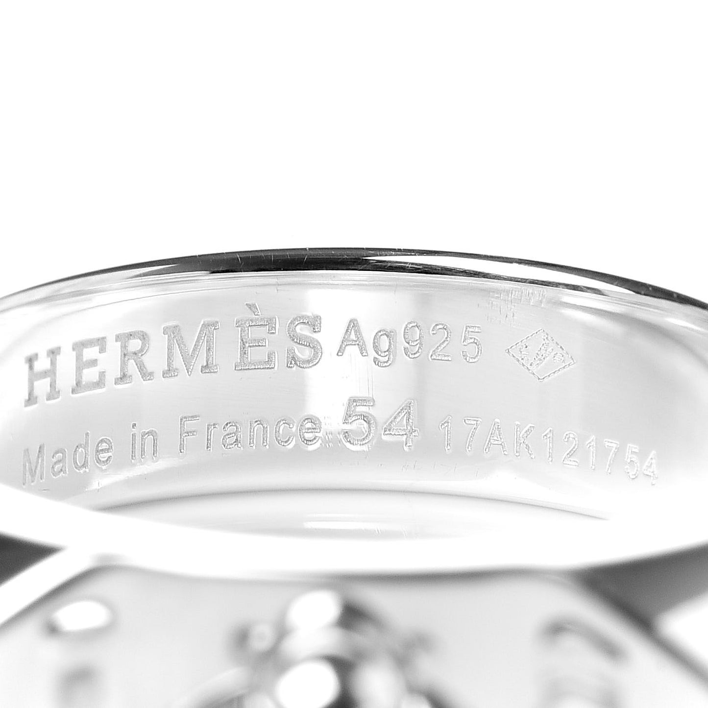 Sterling Silver PM Collier De Chien Ring 54 6.75
