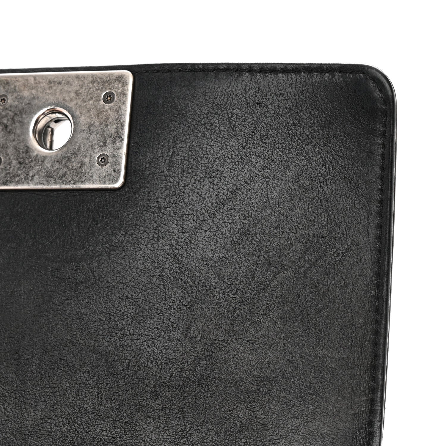 Chanel Calfskin Double Stitch Small Boy Flap Black 14 of 16