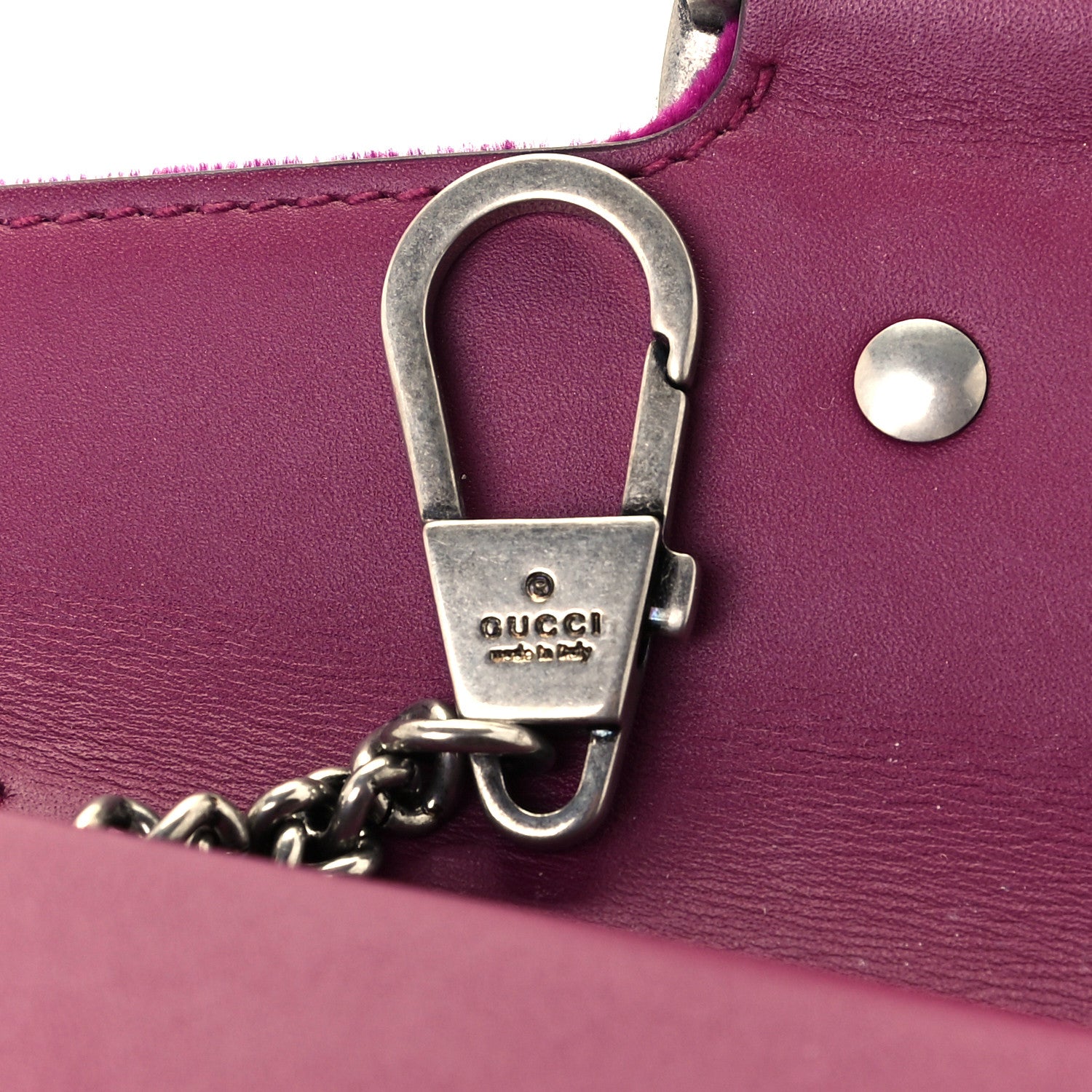 Gucci Velvet Super Mini Dionysus Shoulder Bag Fuchsia Violet Cyclamen 7 of 10