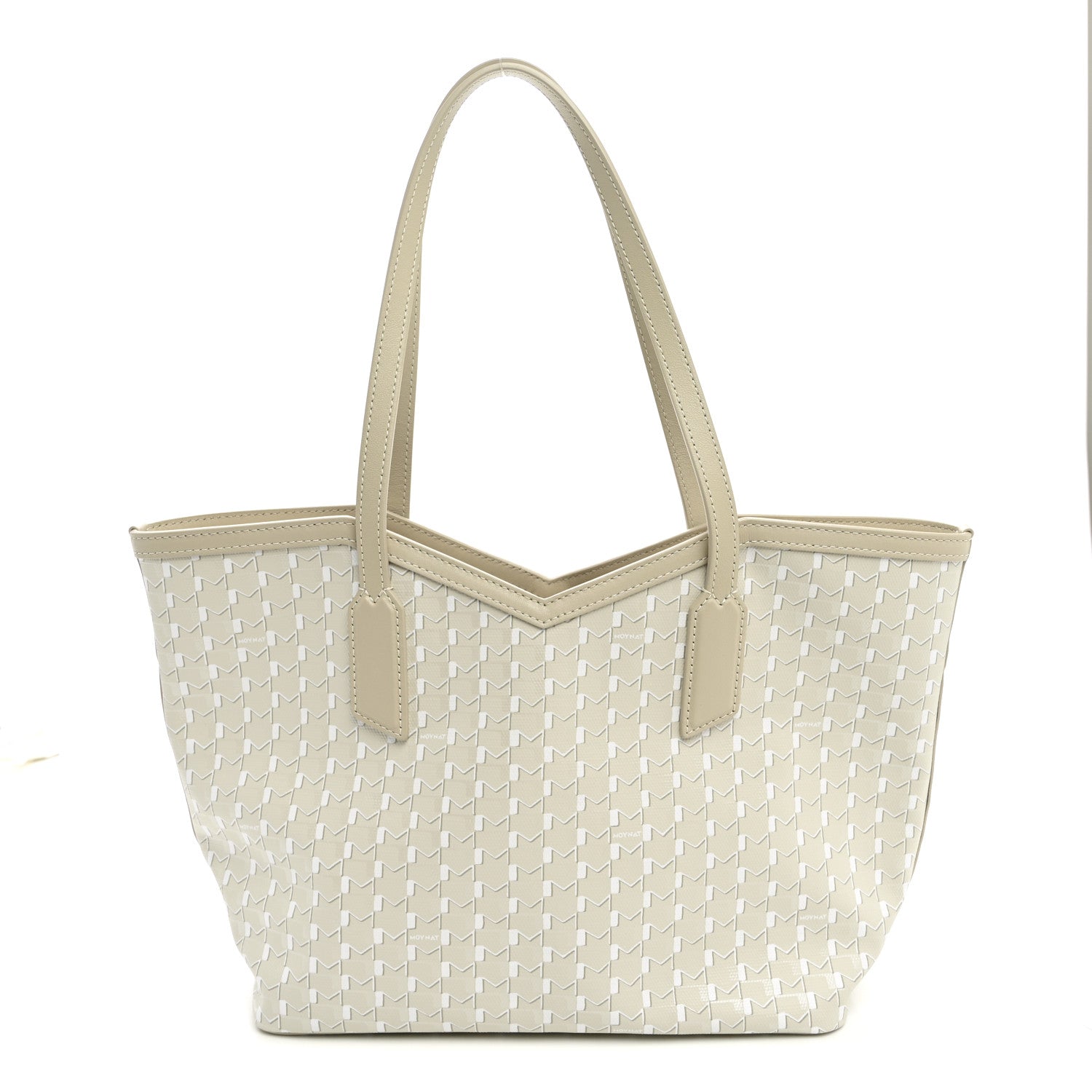 Moynat Calfskin Canvas M Tote PM Beige 1 of 9
