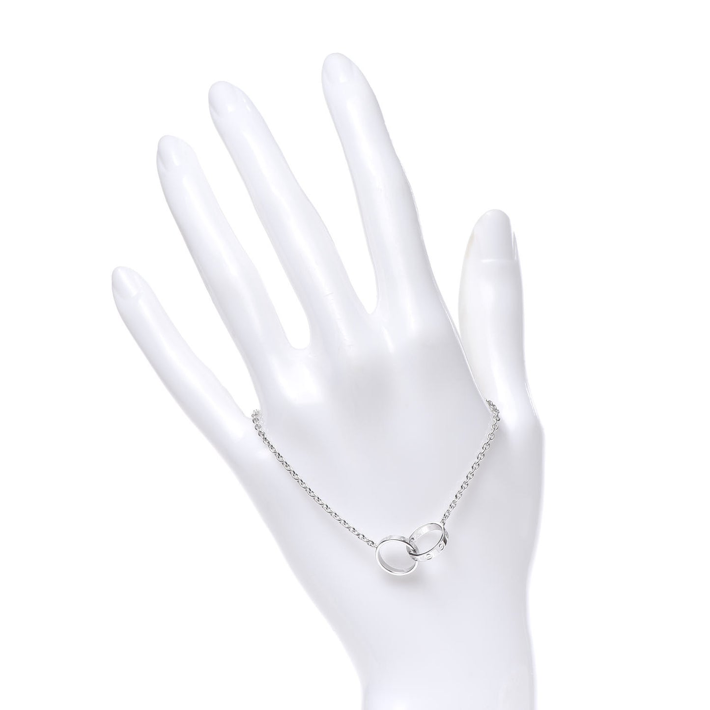 18K White Gold Interlocking LOVE Bracelet