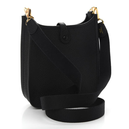 Hermes Taurillon Clemence Evelyne TPM Black 3 of 9