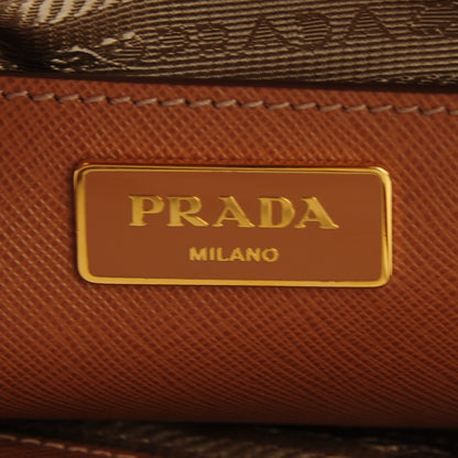 Prada Saffiano Lux Large Galleria Double Zip Tote Cannella 6 of 9