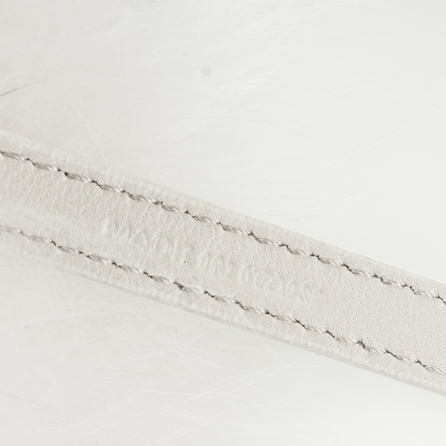 Fox Fur Shiny Nappa Bi-Color J ABCharm Bag Charm White Blue