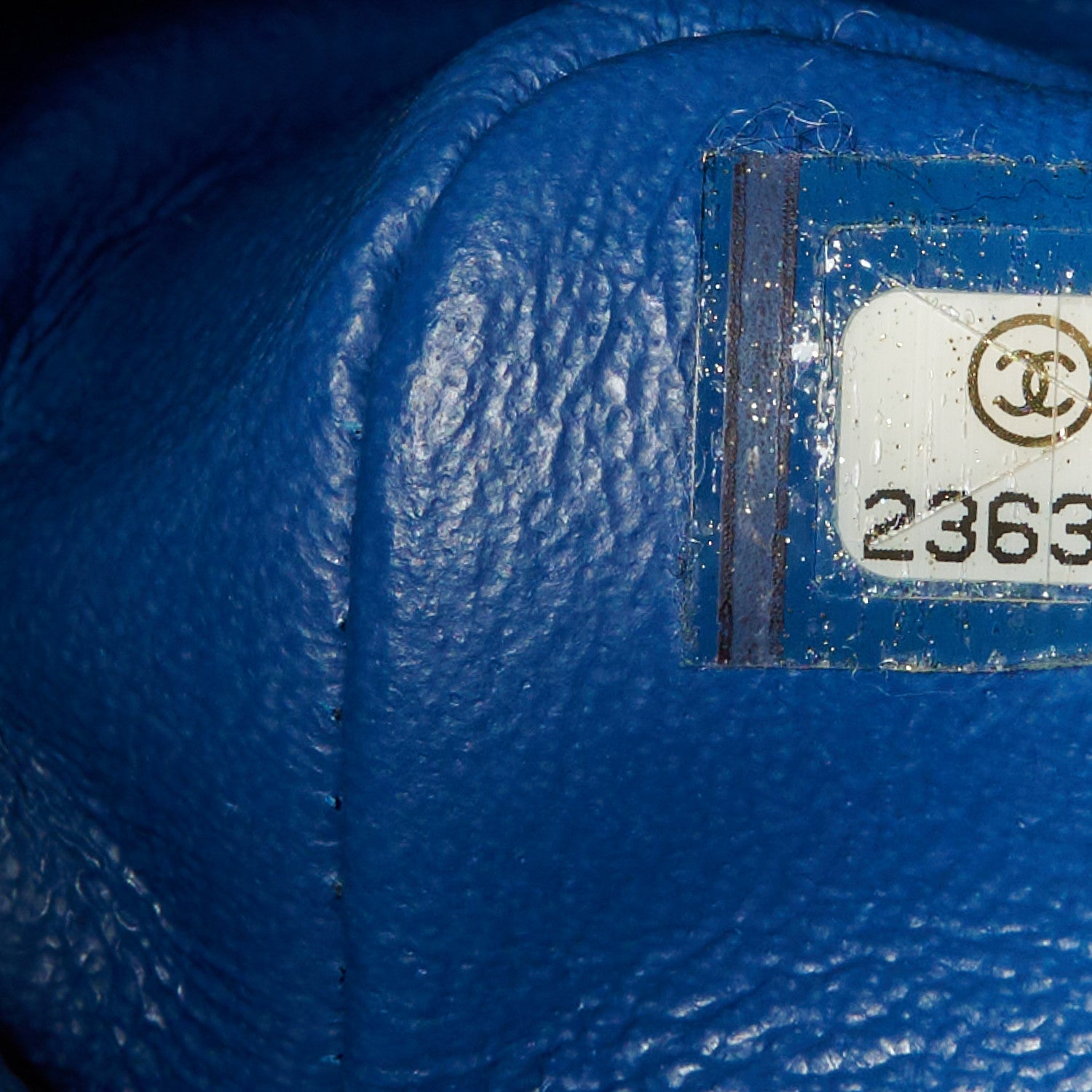 Chanel Lambskin Chevron Quilted Mini Square Flap Blue 7 of 10