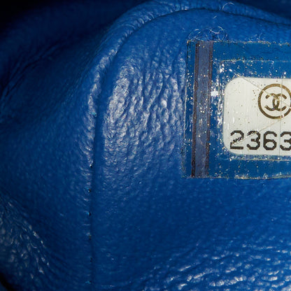 Chanel Lambskin Chevron Quilted Mini Square Flap Blue 7 of 10