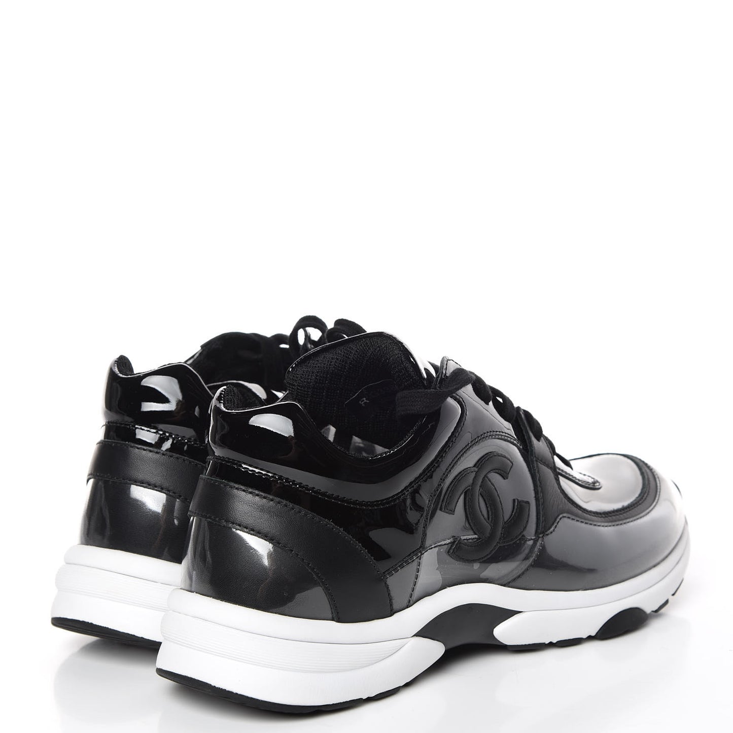 Patent PVC Womens CC Sneakers 40 Transparent Black