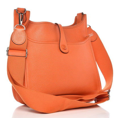 Hermes Taurillon Clemence Evelyne III PM Orange 3 of 11