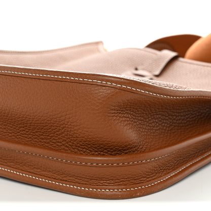 Hermes Taurillon Clemence Evelyne III PM Gold 10 of 11