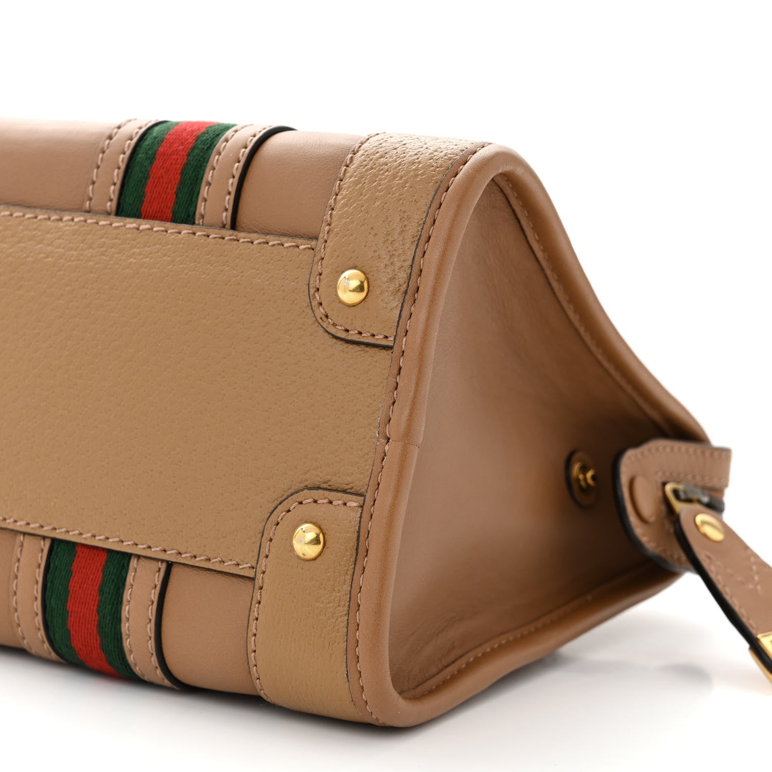 Gucci Koi Calfskin Small Bauletto Duffle Top Handle Bag Camel 10 of 12