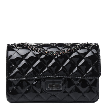 Chanel Patent Calfskin Quilted 2.55 Reissue Mini Flap So Black 1 of 4