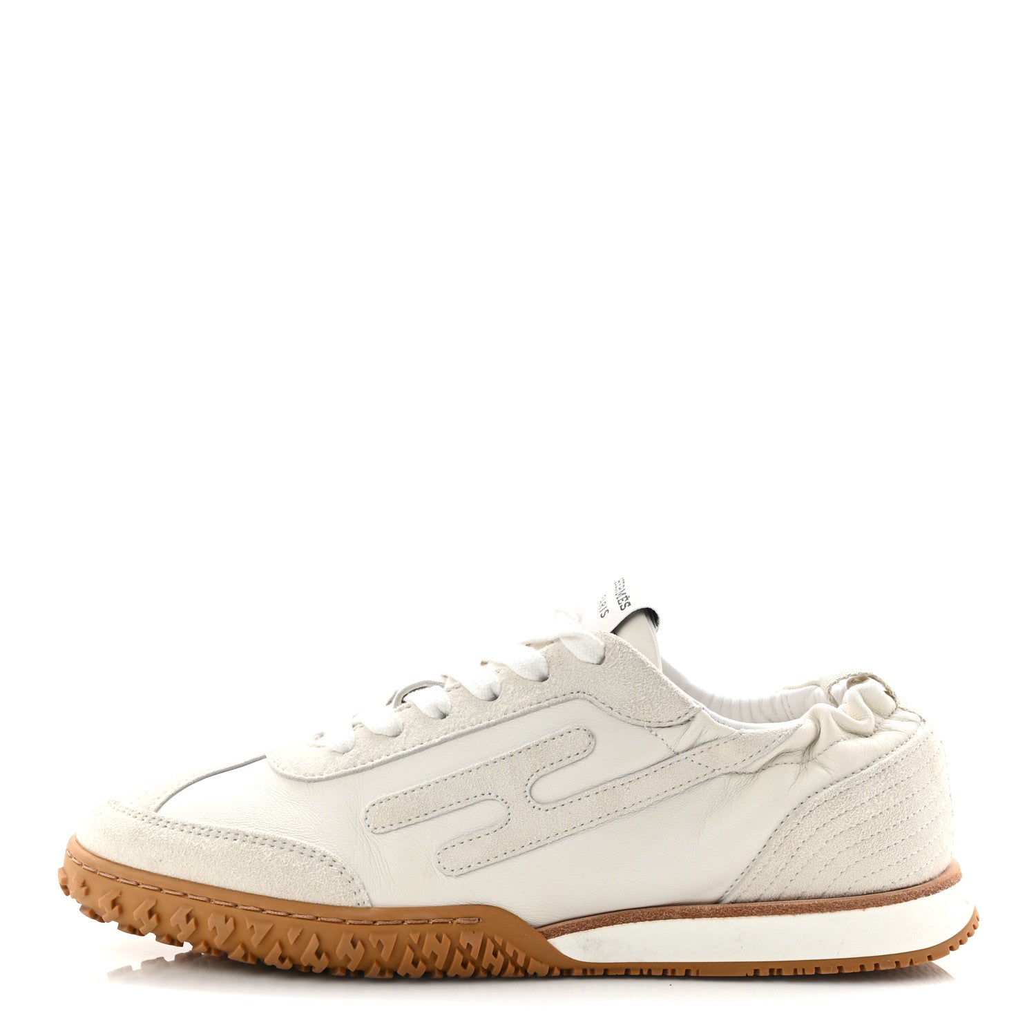 Hermes Suede Goatskin Jet Sneakers 37.5 White 1 of 10