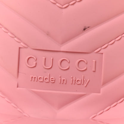 Gucci Rubber Gucci Logo Womens Platform 20/60mm Slide Sandals 37 Wild Rose 6 of 10