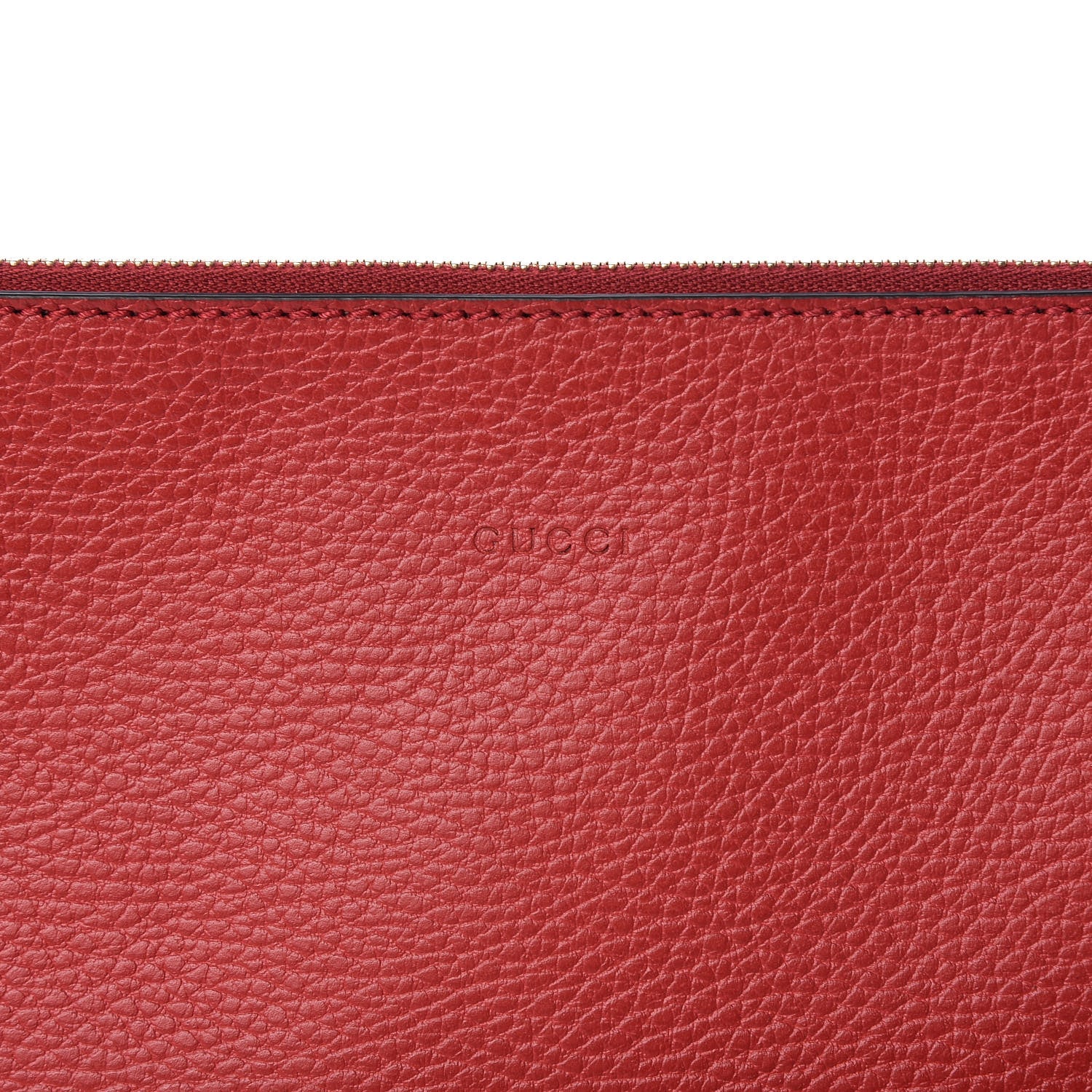 Gucci Calfskin Large Bamboo Clutch Red 8 of 8