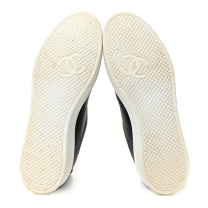 Chanel Calfskin CC Womens Sneakers 39.5 Black 6 of 9