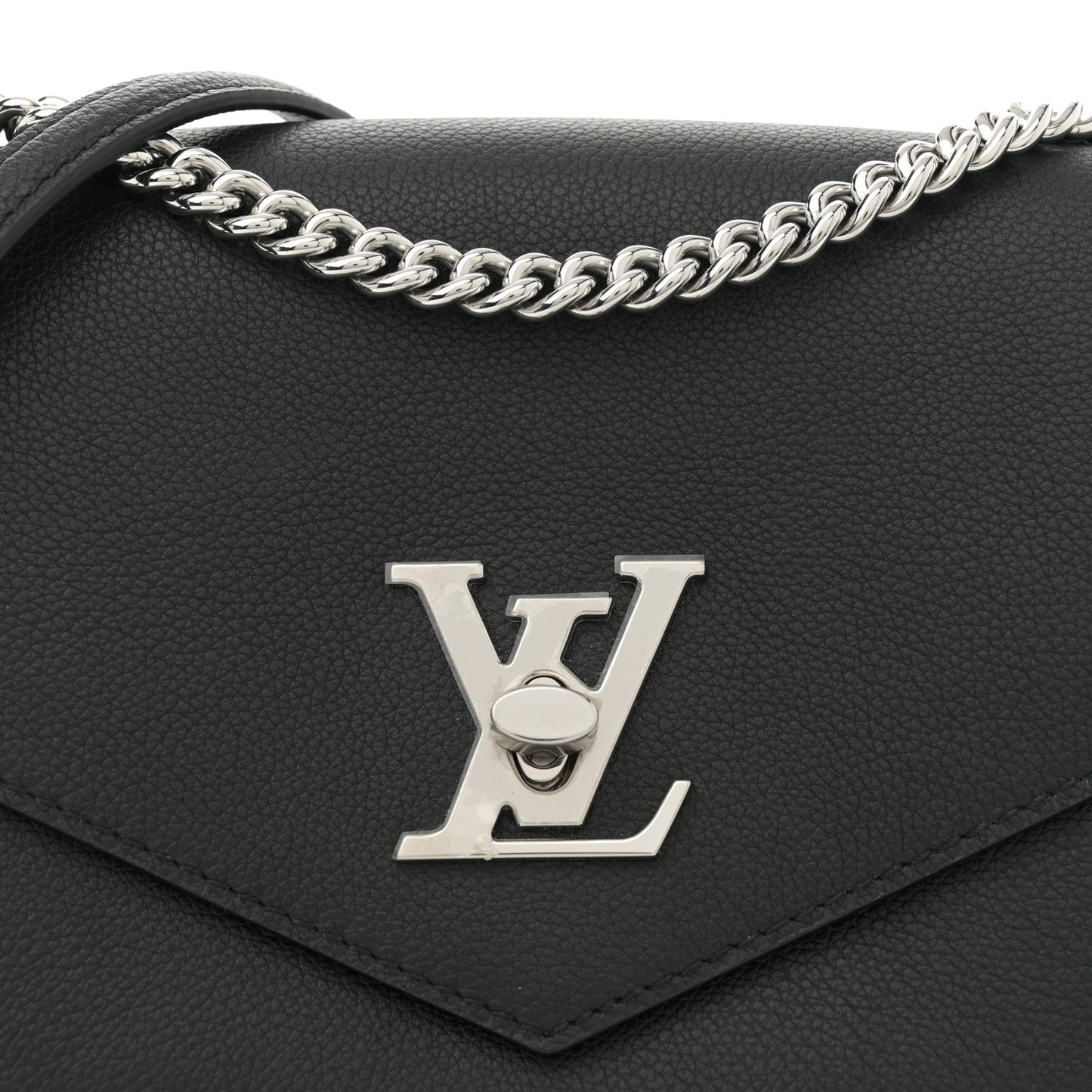 Soft Calfskin Mylockme Chain Bag BB Black