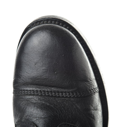 Chanel Calfskin Quilted Combat Boots 38.5 Black 13 of 13
