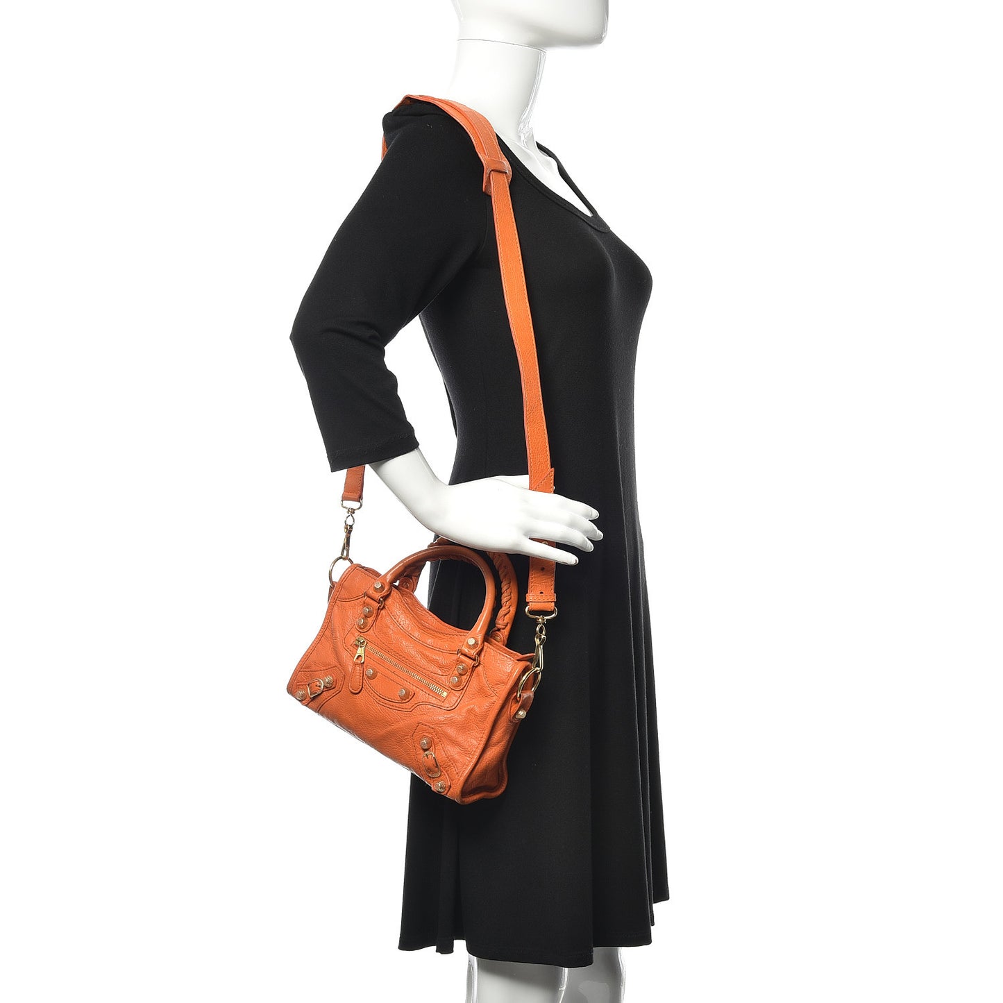 Agneau Giant 12 Gold Hardware Mini City Tangerine