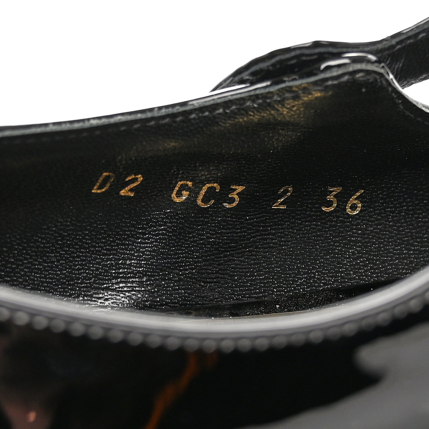 Patent Tiptoe Ballerina Flats 36 Black