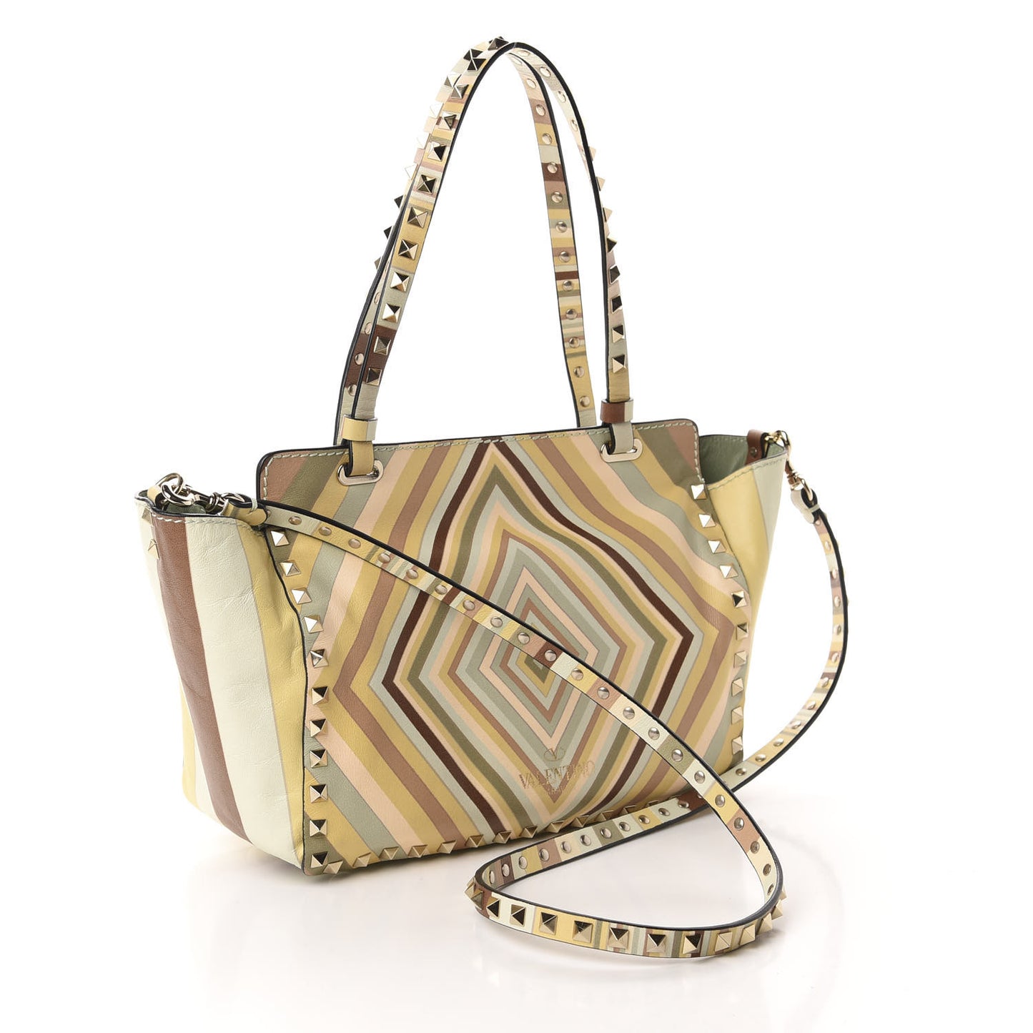 Vitello Native Couture 1975 Small Rockstud Tote Multicolor