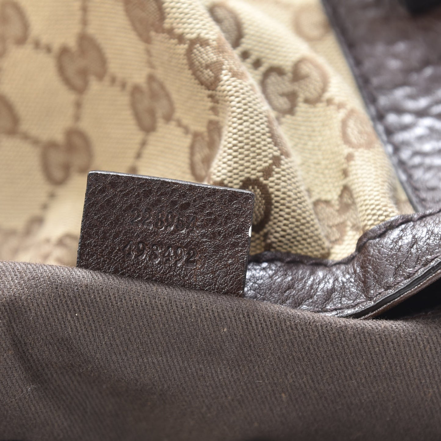Monogram Medium Interlocking Icon Tote Dark Brown