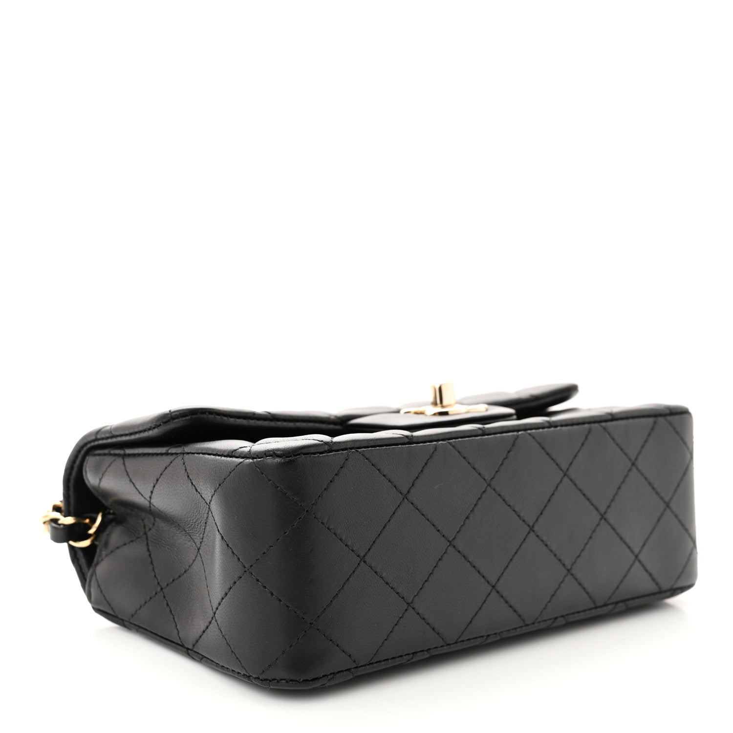 Chanel Lambskin Quilted Mini Rectangular Flap Black 4 of 11