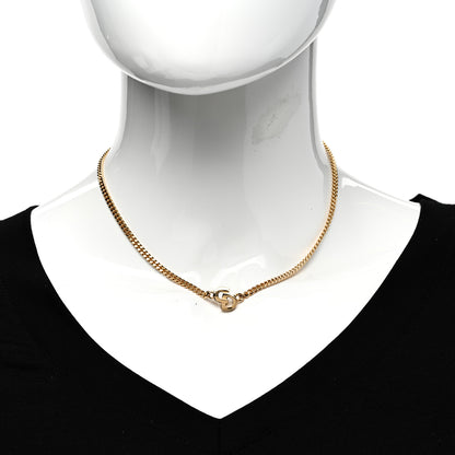 Christian Dior Metal CD Necklace Gold 2 of 6